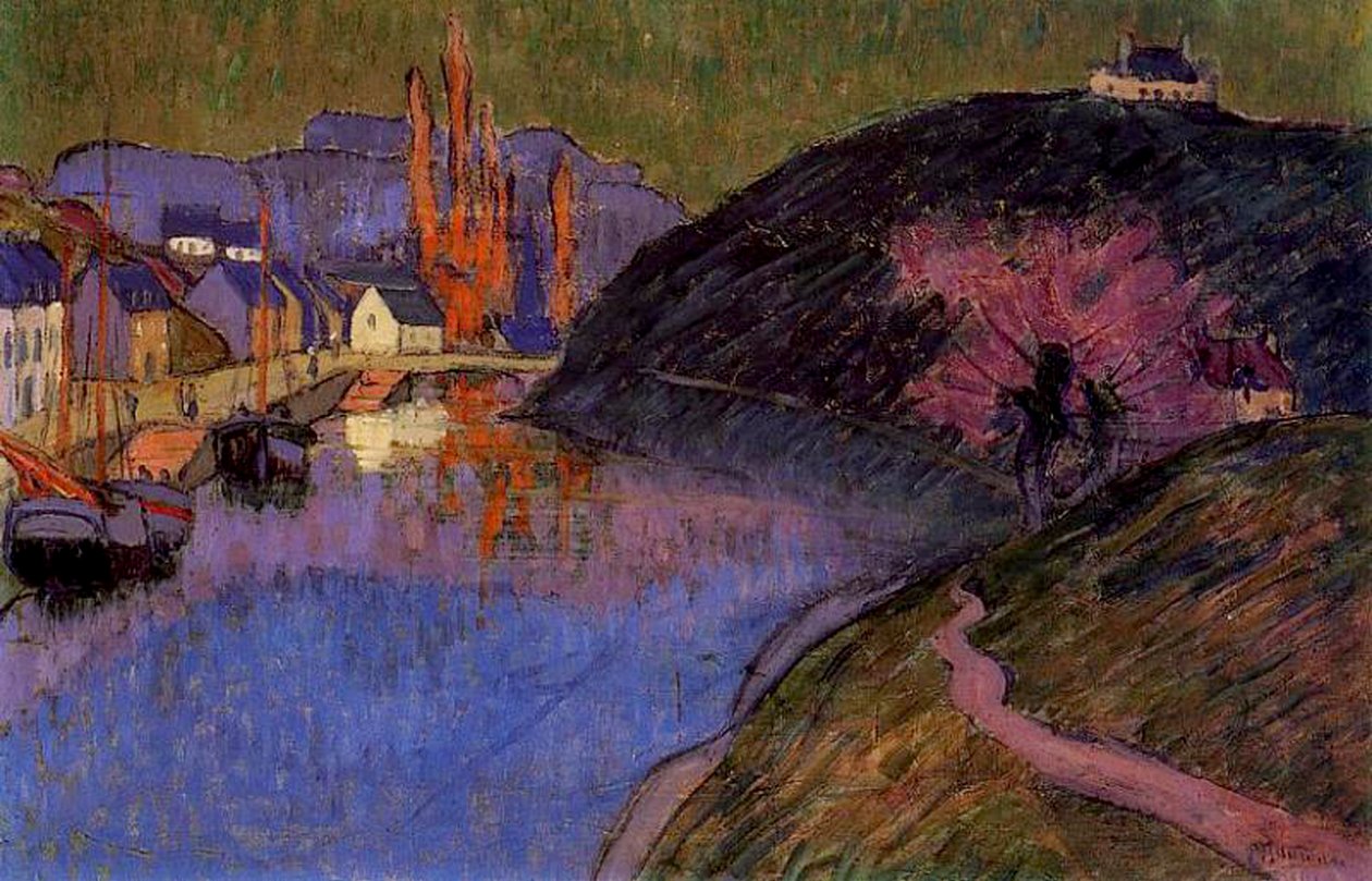 Havnen i Pont-Aven, Bretagne, 1891 av Emile Jourdan