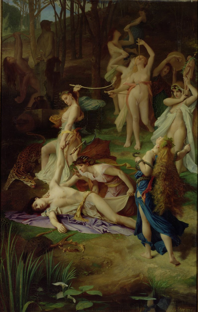 Orfeus død, 1866 av Emile Levy