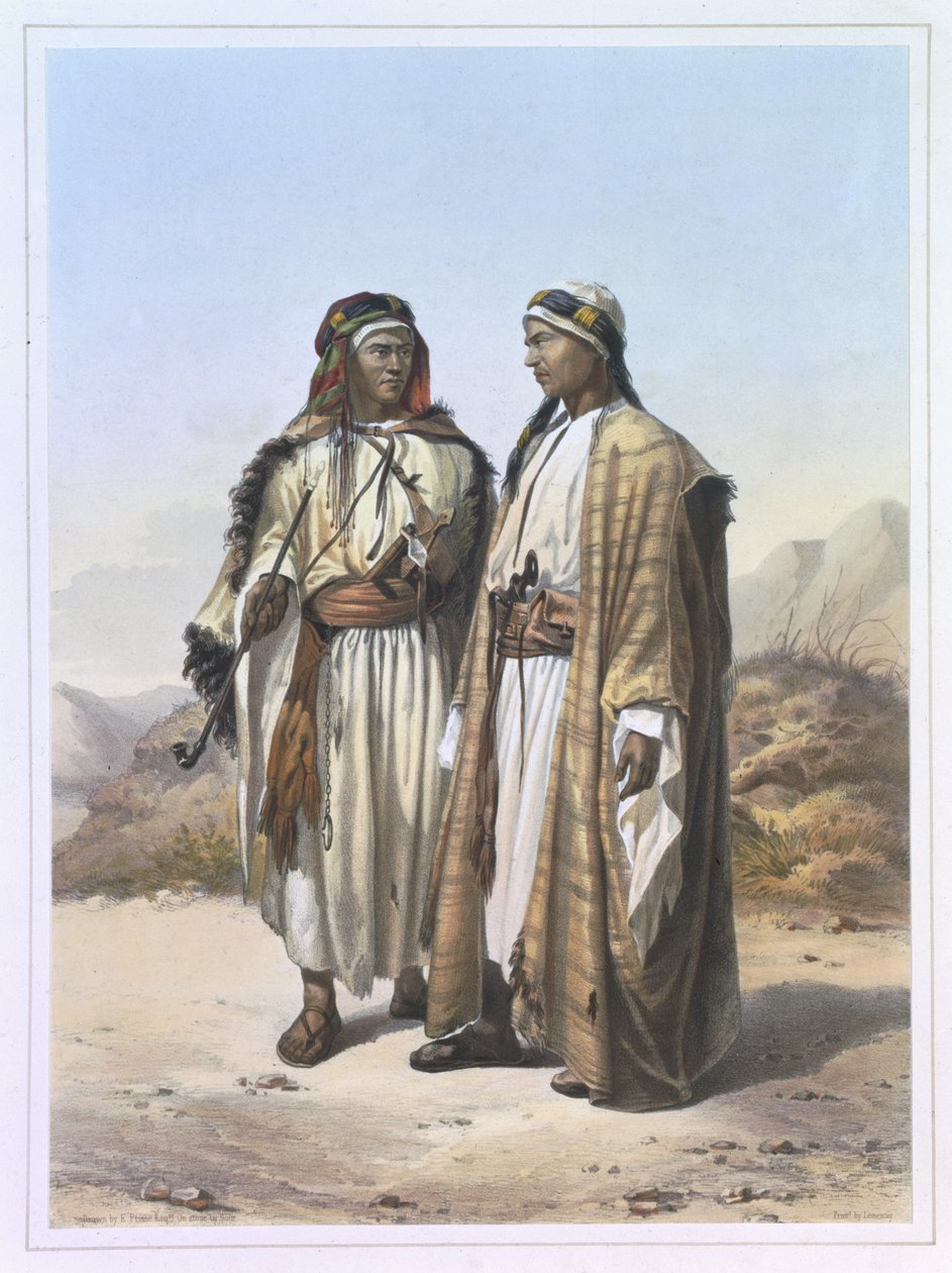 En Mahazi og en Soualeh-beduin, illustrasjon fra 