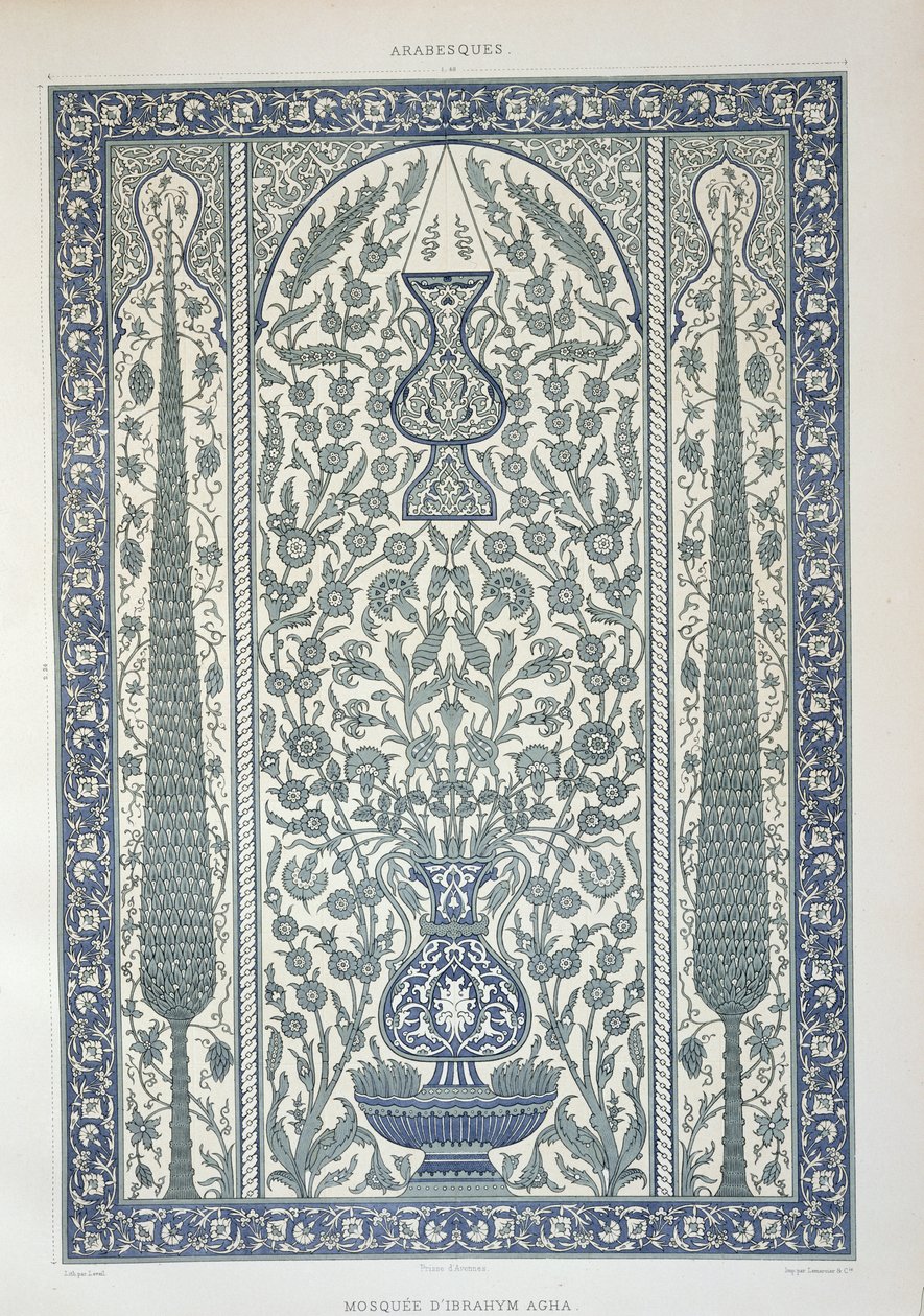 Design fra moskeen til Ibrahym Agha, fra 