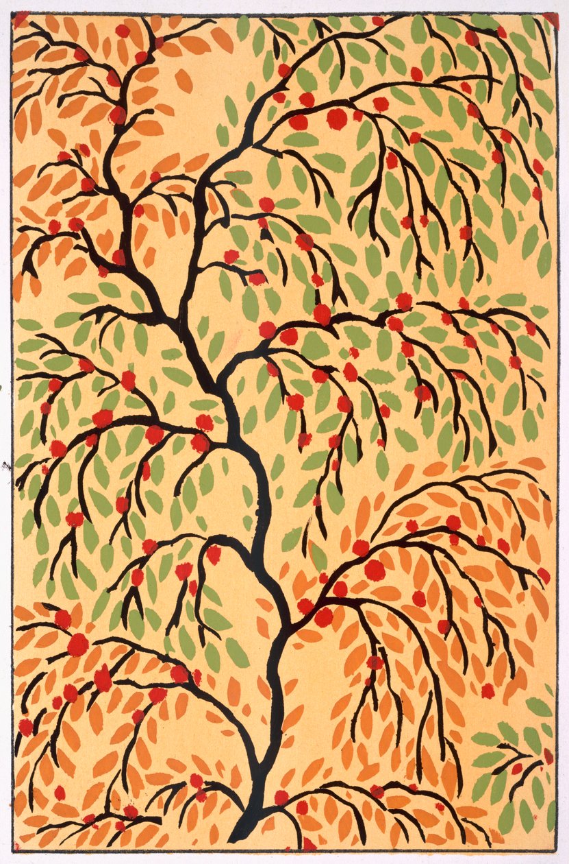 Buketter og løvverk ca. 1925 (farge litho) av Émile Allain Séguy