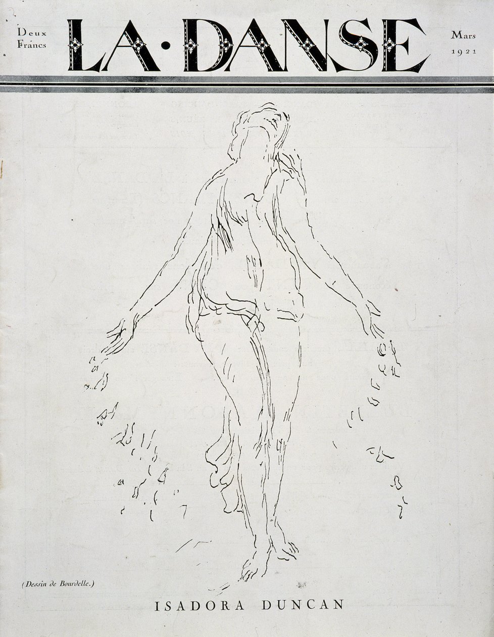 Isadora Duncan (amerikansk danser av irsk opprinnelse av Emile Antoine Bourdelle