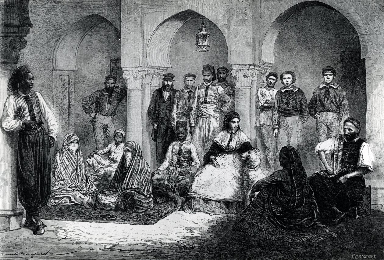 Frøken Tinne med husets ansatte, Alger, illustrasjon fra 