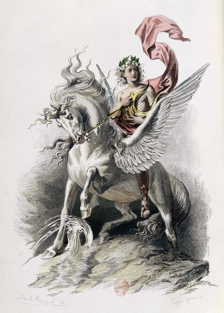 Poetisk kunst i kunstverk av Nicolas Boileau. Illustrasjon E. Bayard. Paris 1873, Laplace Sanchez og Cie editeurs (gravering) av Emile Antoine Bayard