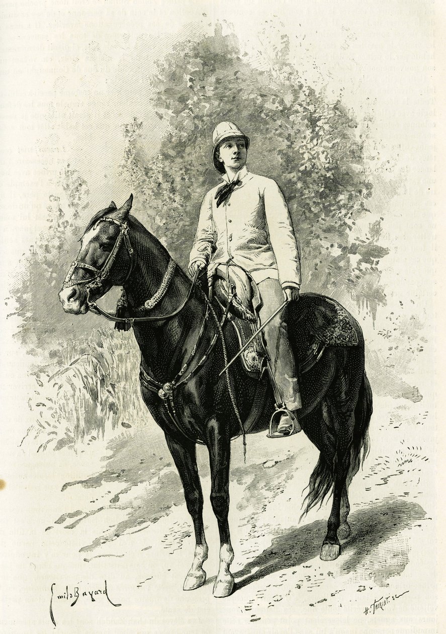 Portrett av Jane Dieulafoy (nee Magre av Emile Antoine Bayard