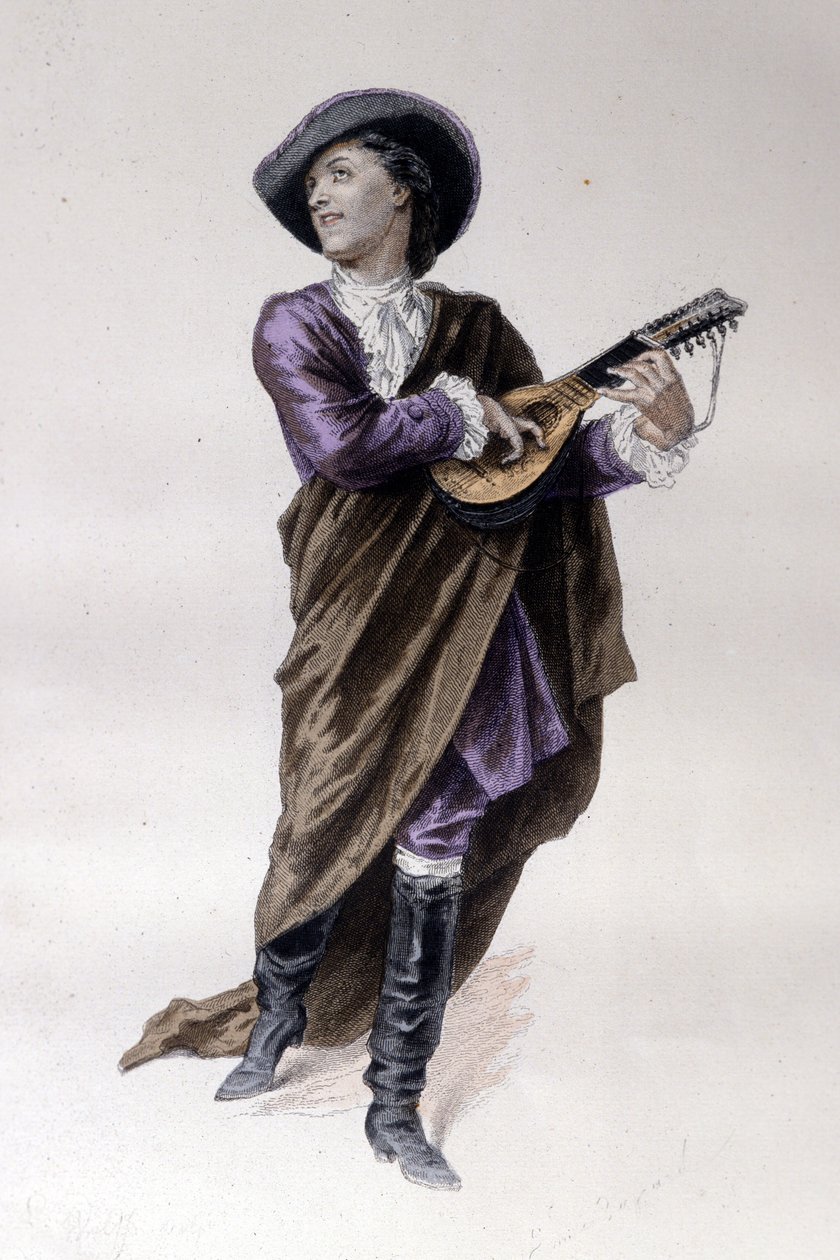 Greven av Almaviva, karakter av Barberen av Sevilla de Beaumarchais (1732 - 1799) opprettet i 1773. Illustrasjon av Emile Bayard. av Emile Antoine Bayard