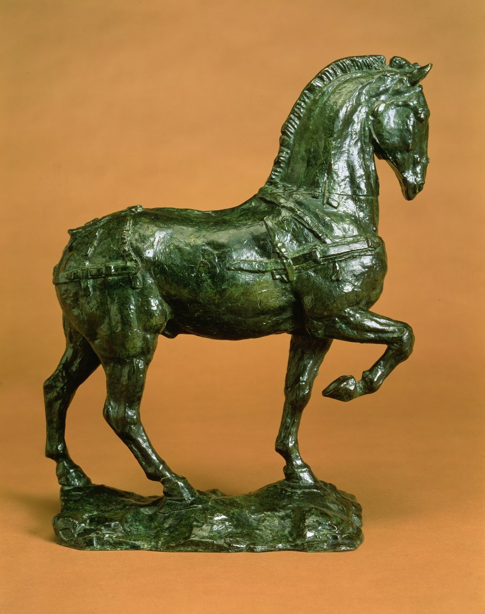 Hest uten sal, ca. 1915 (bronse med grønn patina) av Emile Antoine Bourdelle