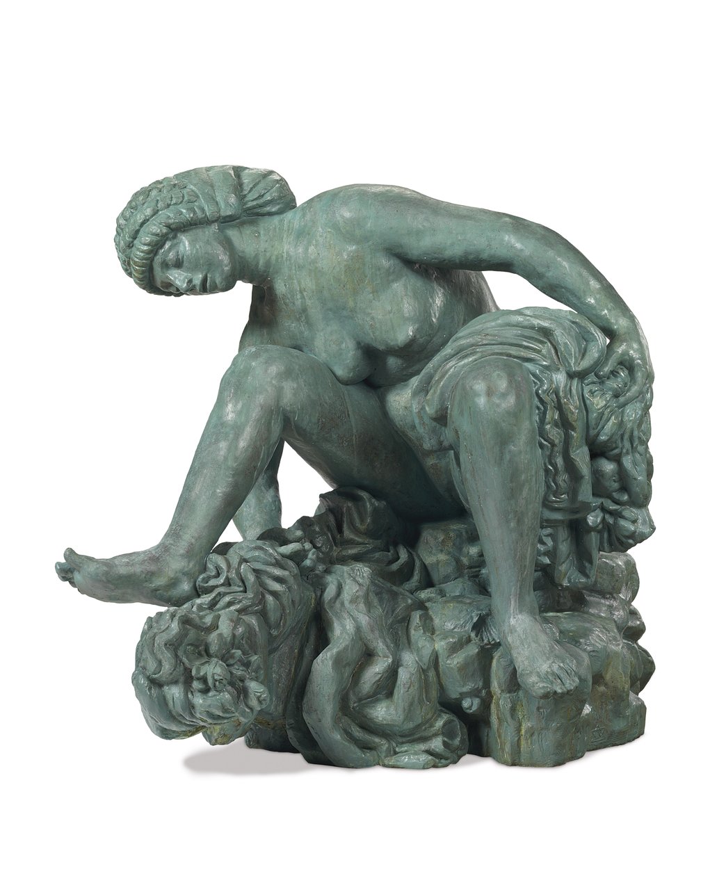 Bred hukende bader; Stor hukende bader av Emile Antoine Bourdelle