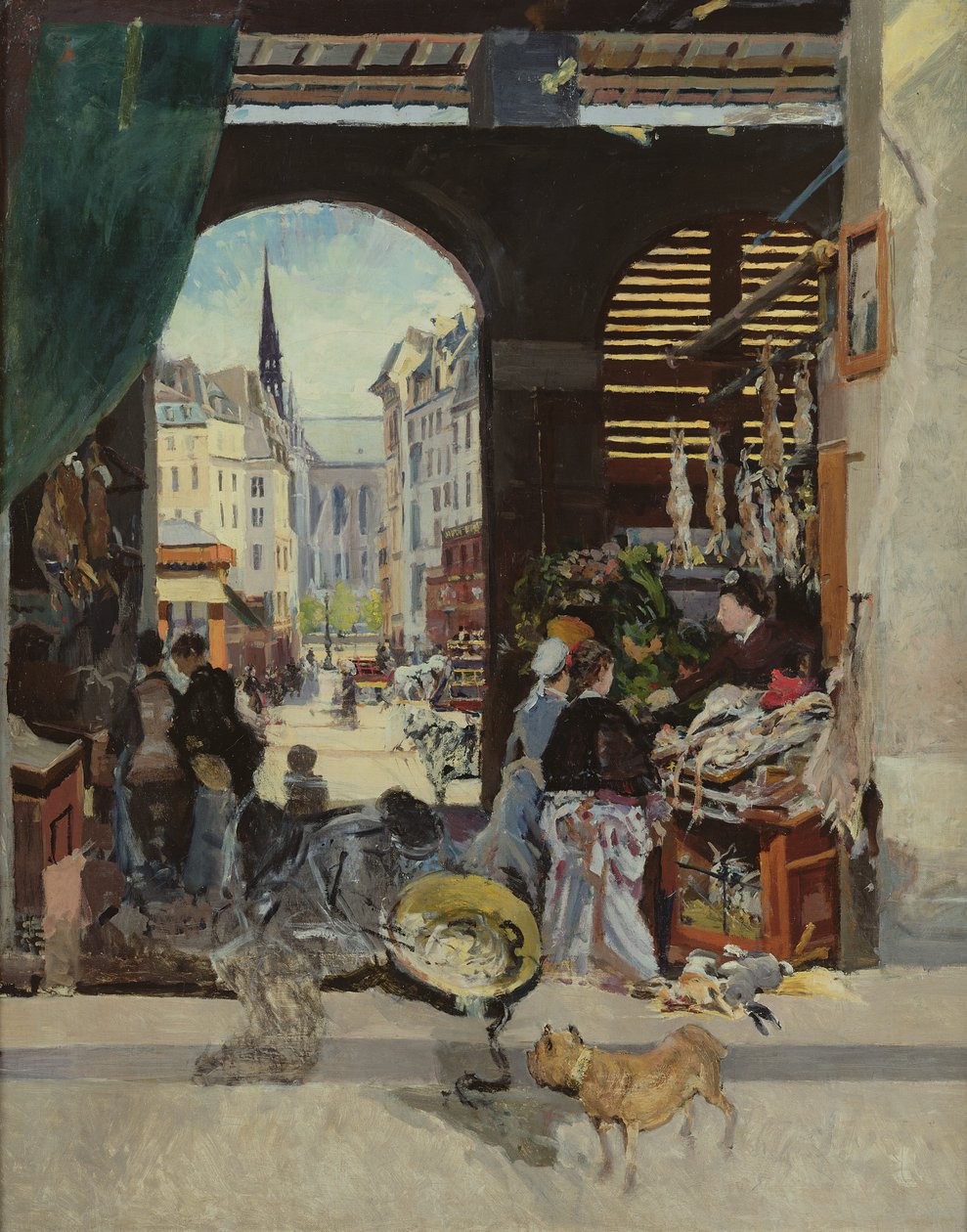 Carmes-markedet, Rue Maubert av Emile Antoine Guillier