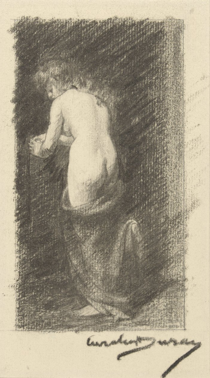Studie av en naken kvinne, sett bakfra av Charles Emile Auguste Carolus-Duran