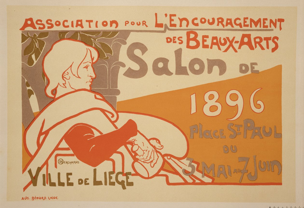 Reproduksjon av en plakat som reklamerer for Association for the Encouragement of Fine Arts 