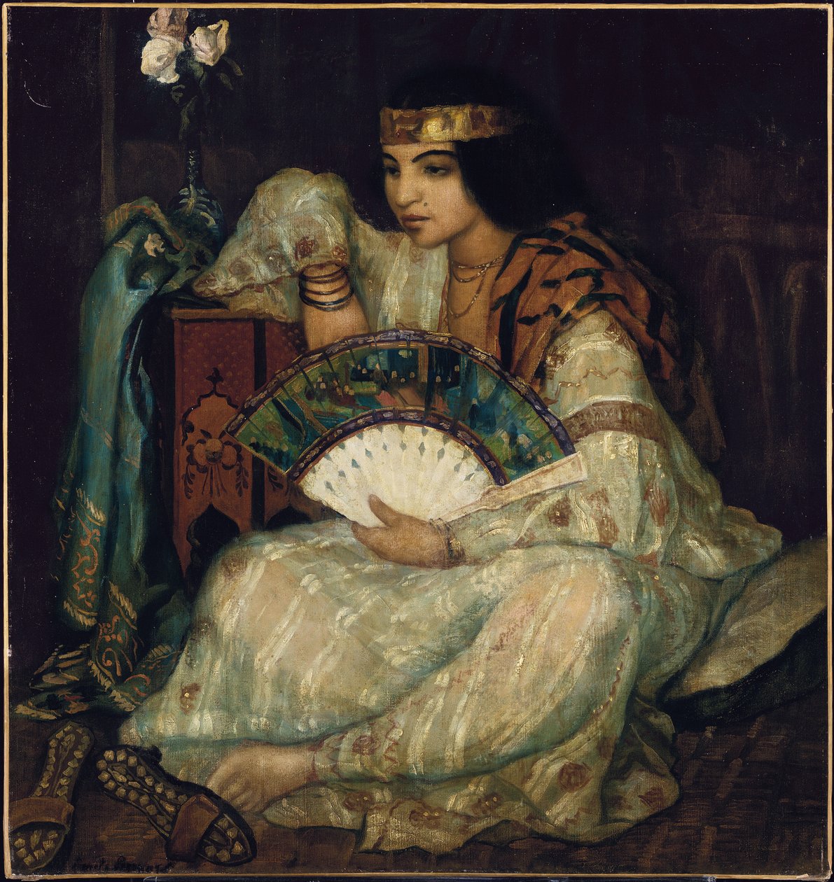 En sittende orientalsk skjønnhet av Emile Bernard