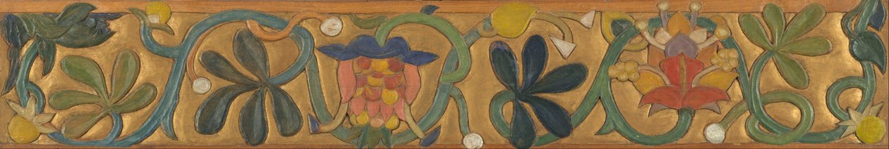 Brett dekorert med sener og blomster av Emile Bernard