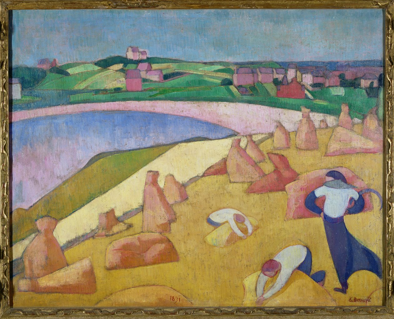 Høstetid ved havet, 1891 av Emile Bernard