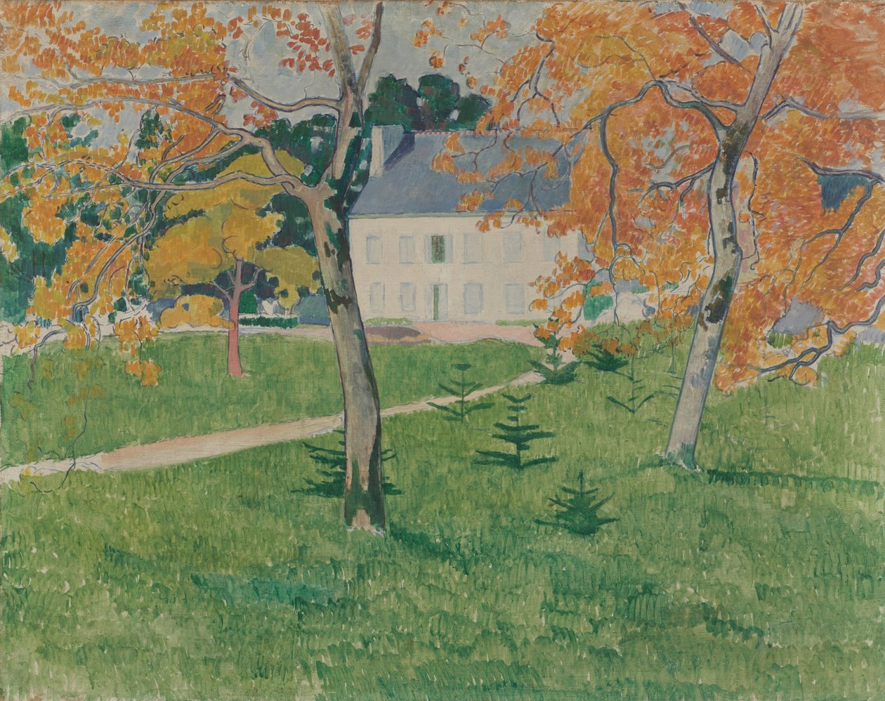 Hus blant trær. Pont-Aven, 1888 av Emile Bernard