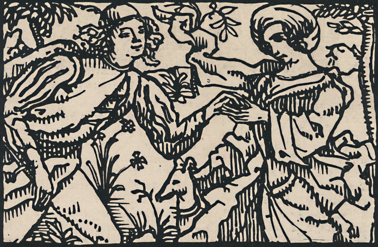 Illustrasjon for Villons Petit Testament, 1919 av Emile Bernard