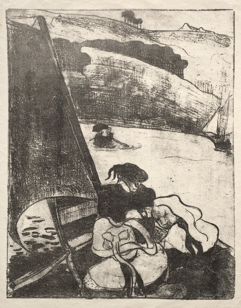 Les Bretonneries: The Return from the Pilgrimage av Emile Bernard