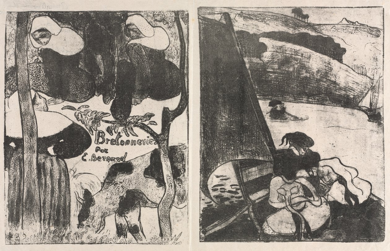 Les Bretonneries: Tittelside og The Return from the Pilgrimage av Emile Bernard