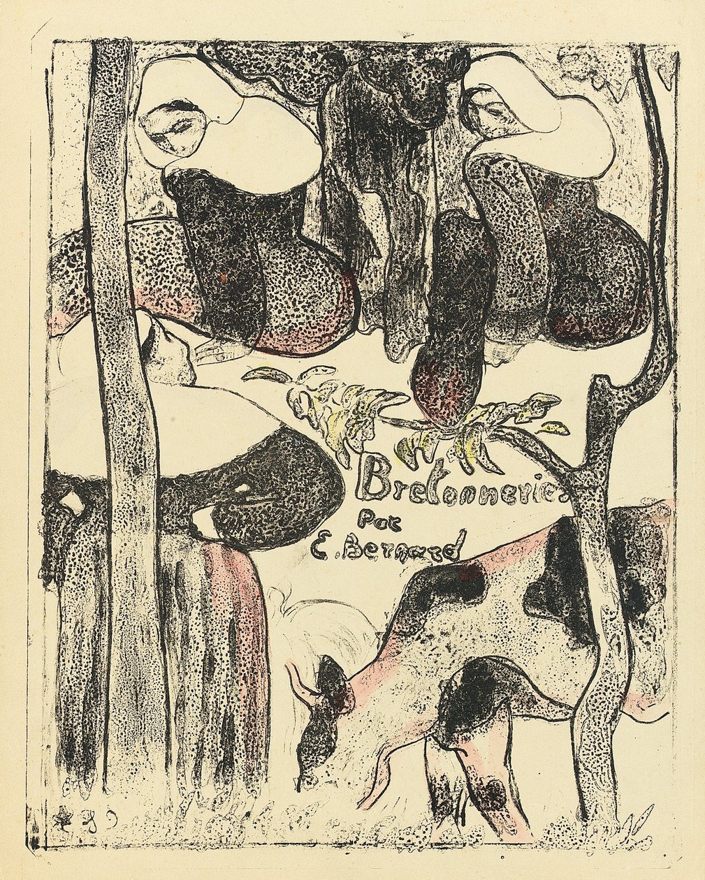 Les Bretonnieres, forsiden av serien, 1888-89 av Emile Bernard