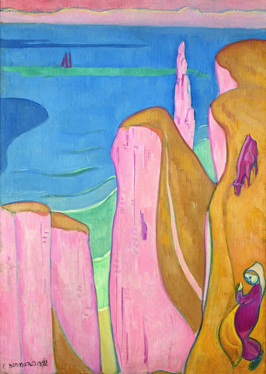 Cliffs of Yport, 1892. av Emile Bernard