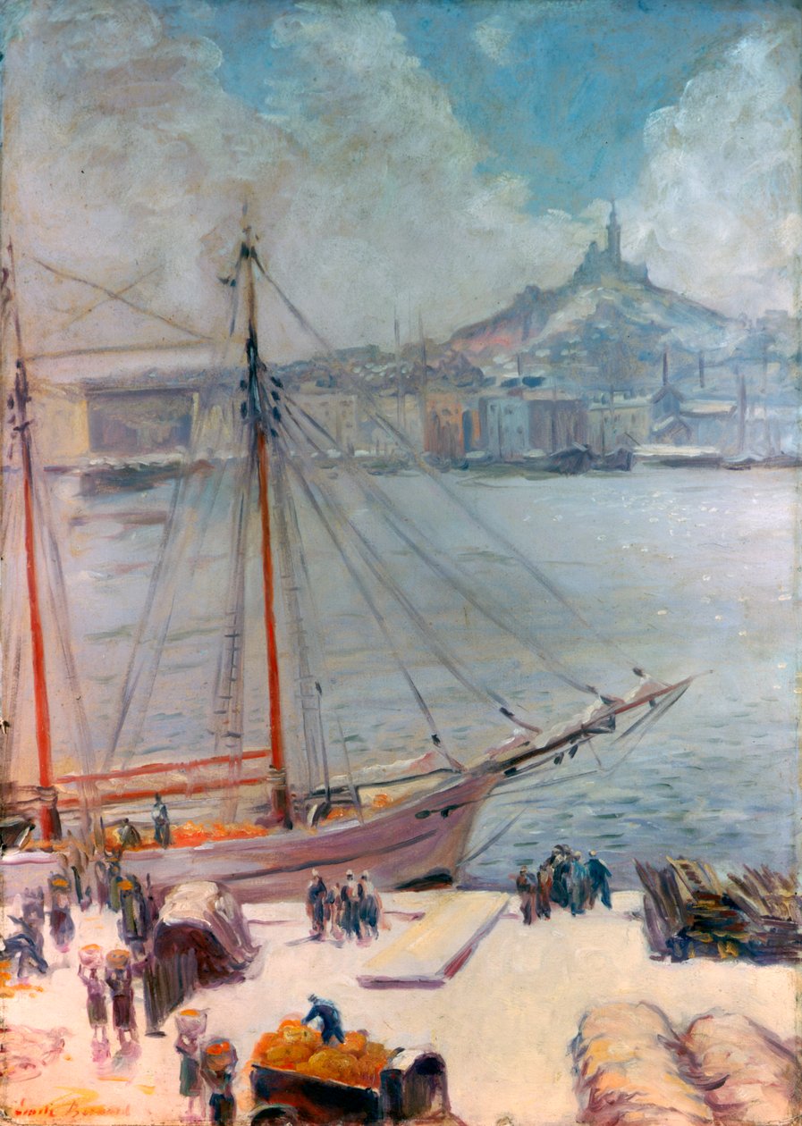 Marseille kai, 1929 av Emile Bernard