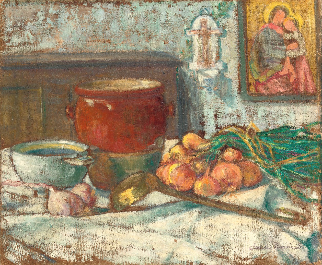 Stilleben med løk, 1889 av Emile Bernard