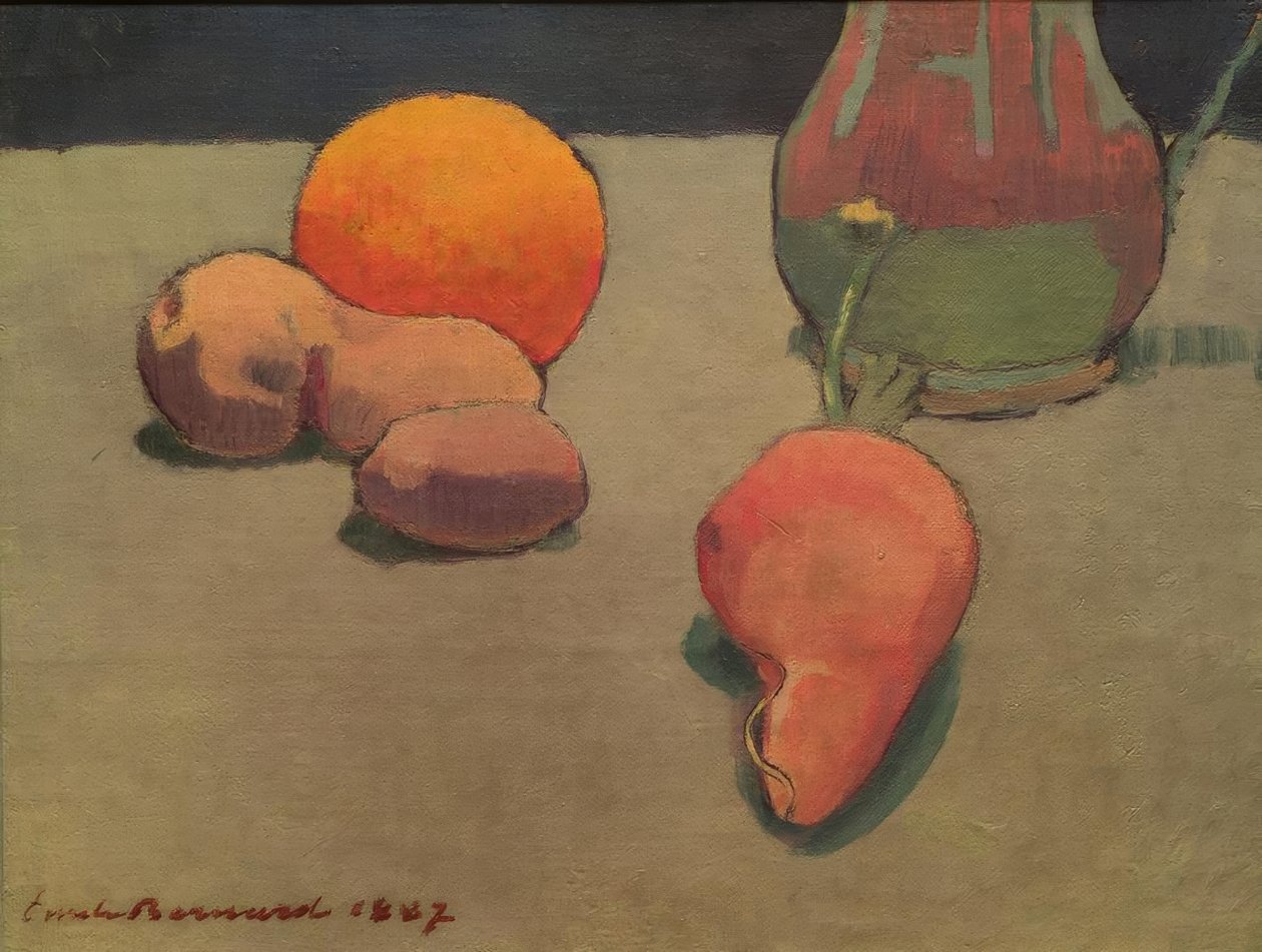 Stilleben med appelsin av Emile Bernard