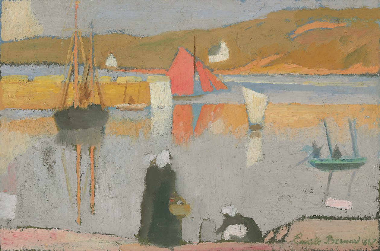 Havnen i Saint-Briac, 1887 av Emile Bernard
