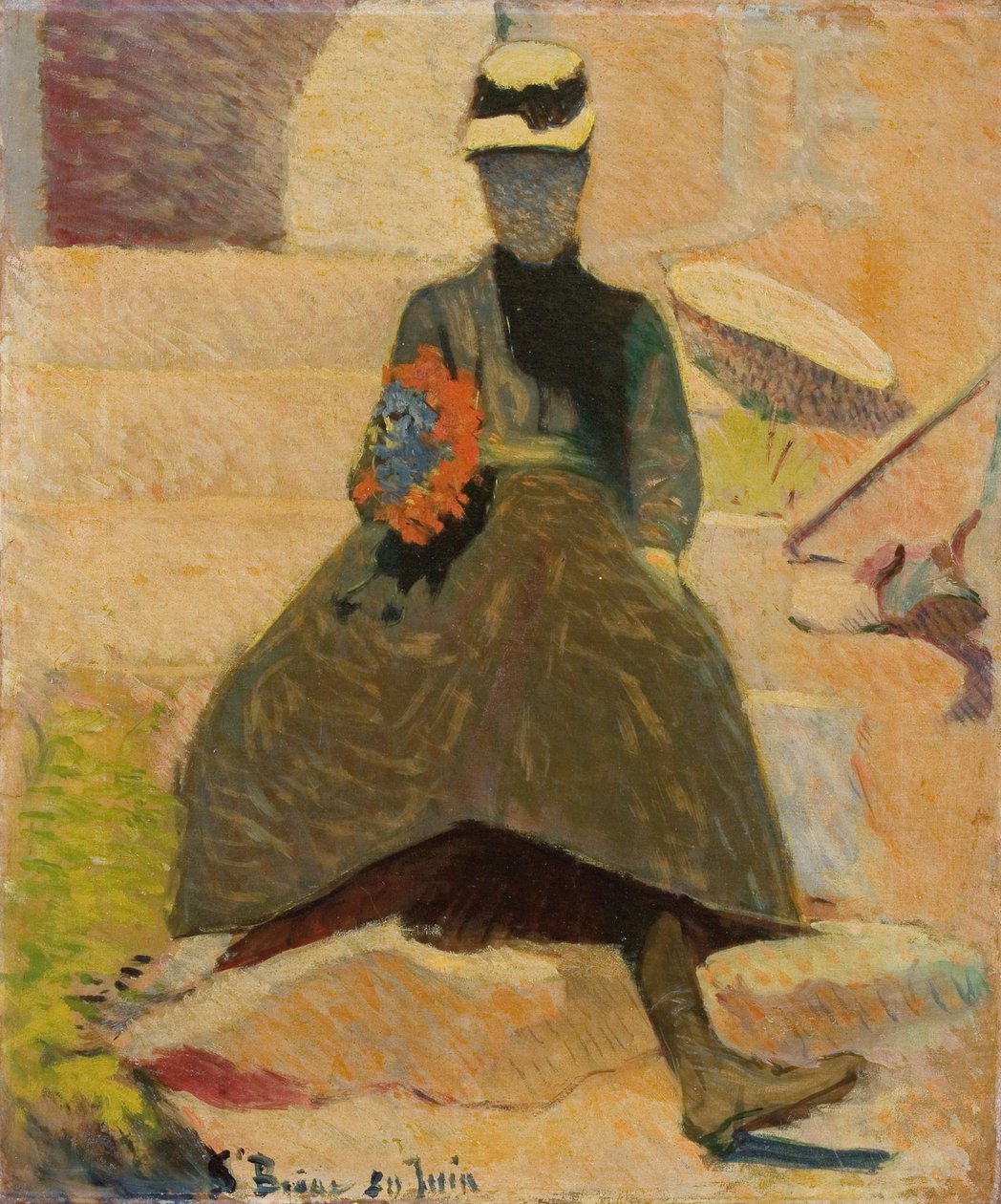 Kvinne i Saint-Briac, 1886 av Emile Bernard