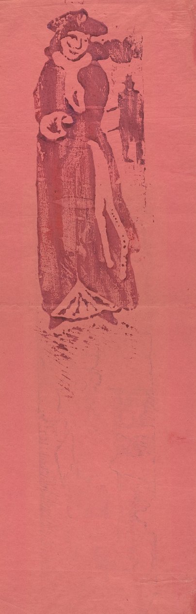 Kvinne med muff av Emile Bernard