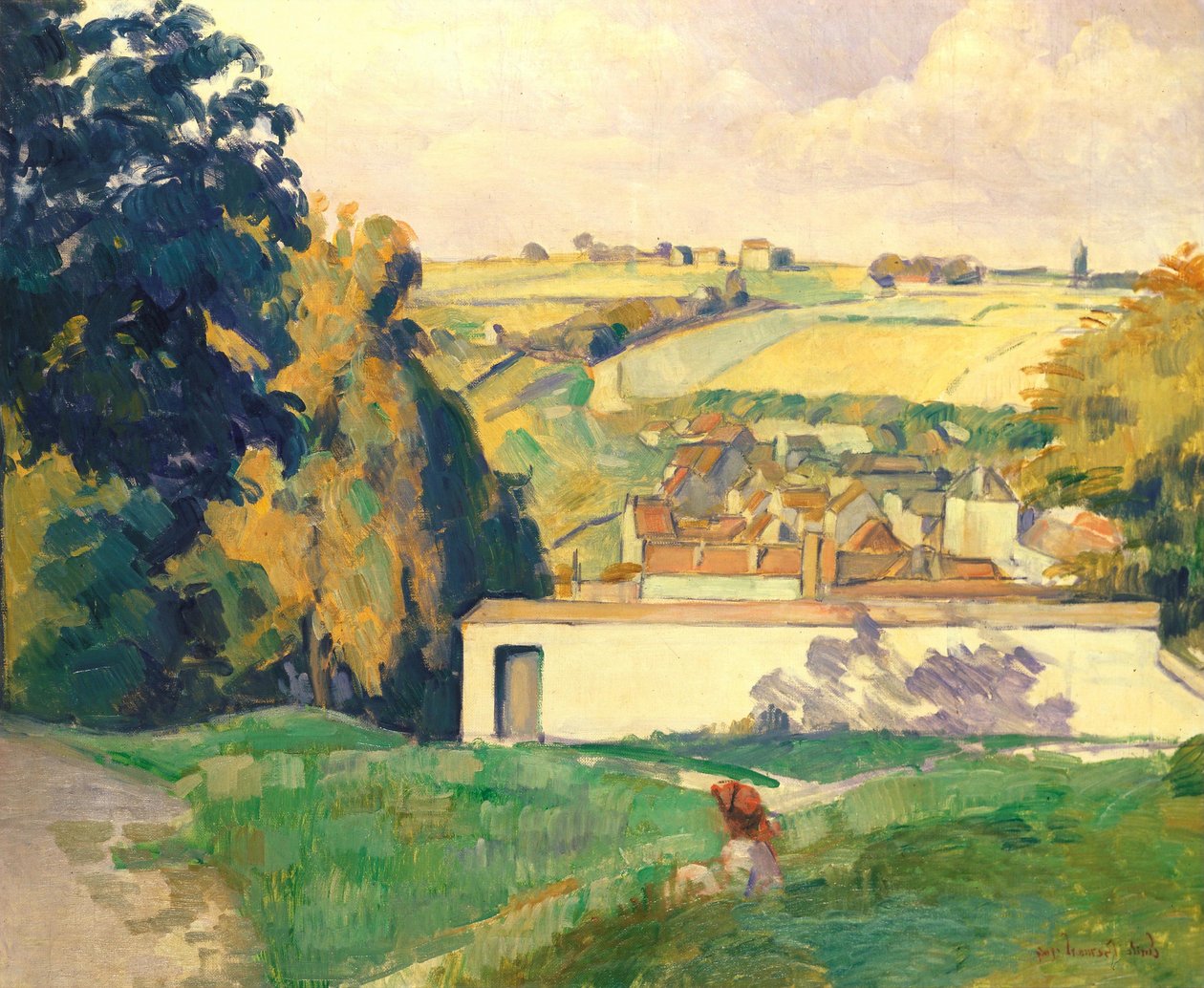 Ung jente på en bakke av Emile Bernard