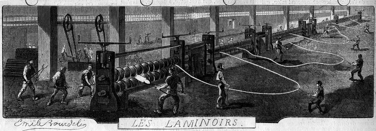 Forges of Franche Comte: valseverk. Factory of Fraisans, Jura (39) av Emile Bourdelin