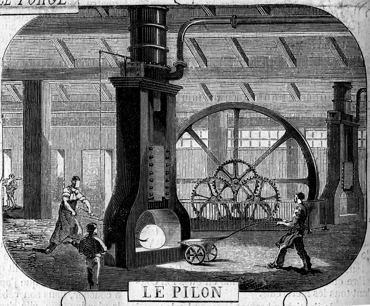 Forges of Franche Comte: støderen. Factory of Fraisans, Jura (39) av Emile Bourdelin