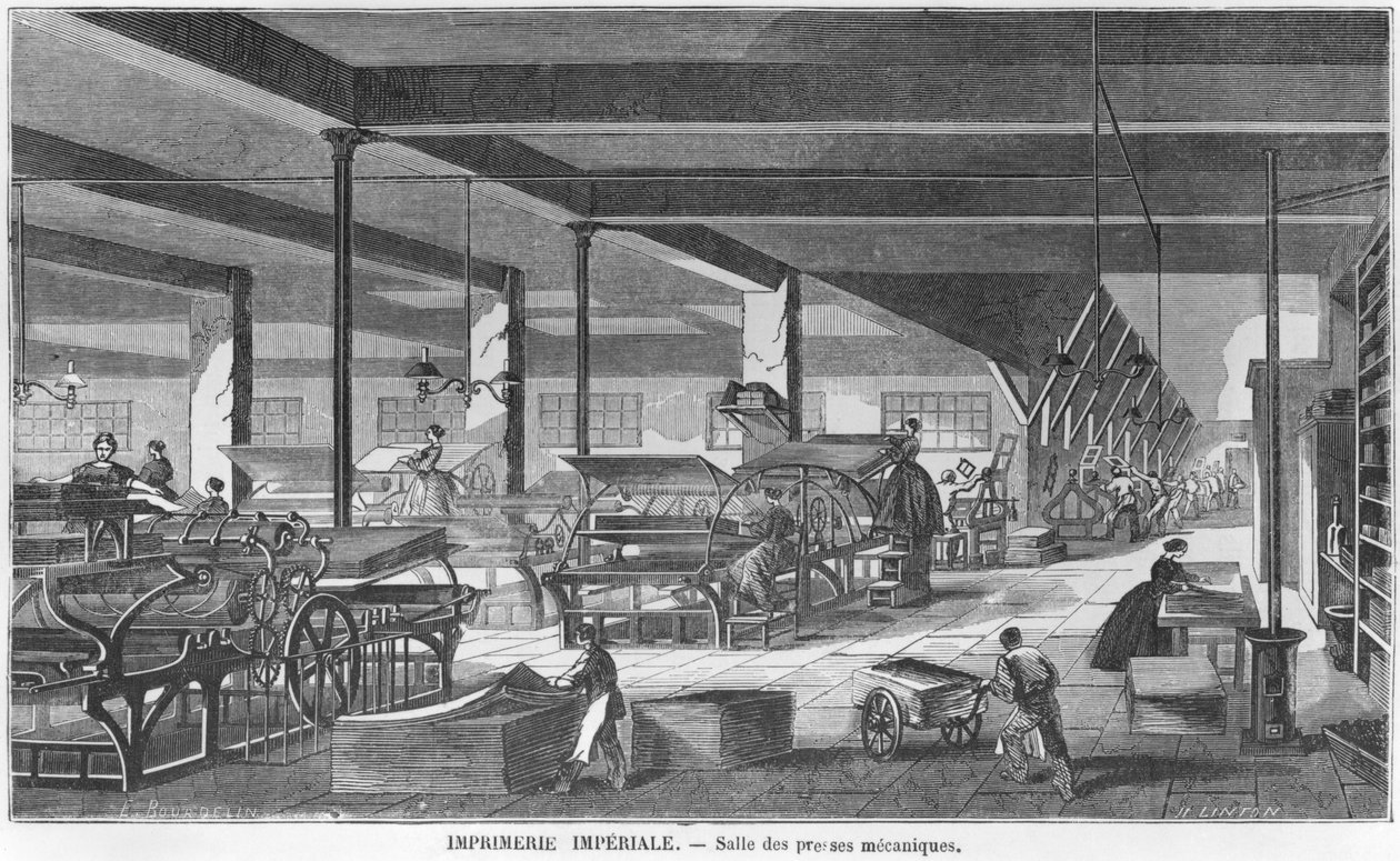 Trykkerom til Imperial Printing Works, illustrasjon fra 