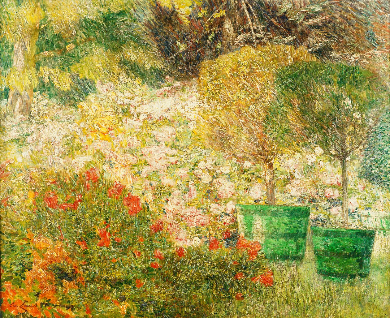 Et hjørne av hagen min; A Corner of My Garden, 1901 av Emile Claus