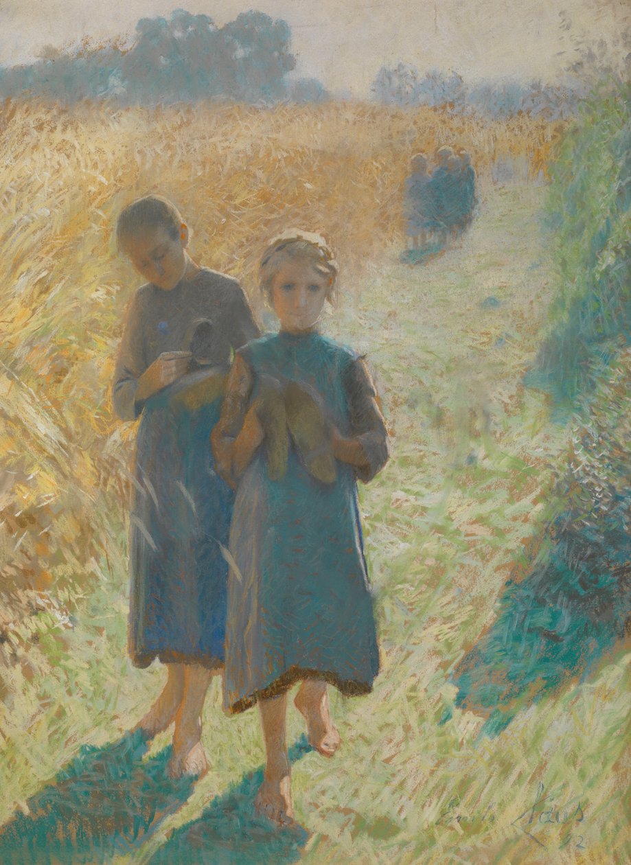 Jenter på marken av Emile Claus