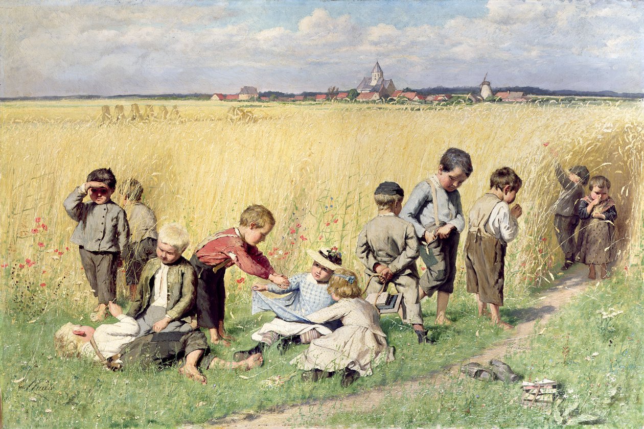Veien til skolen av Emile Claus