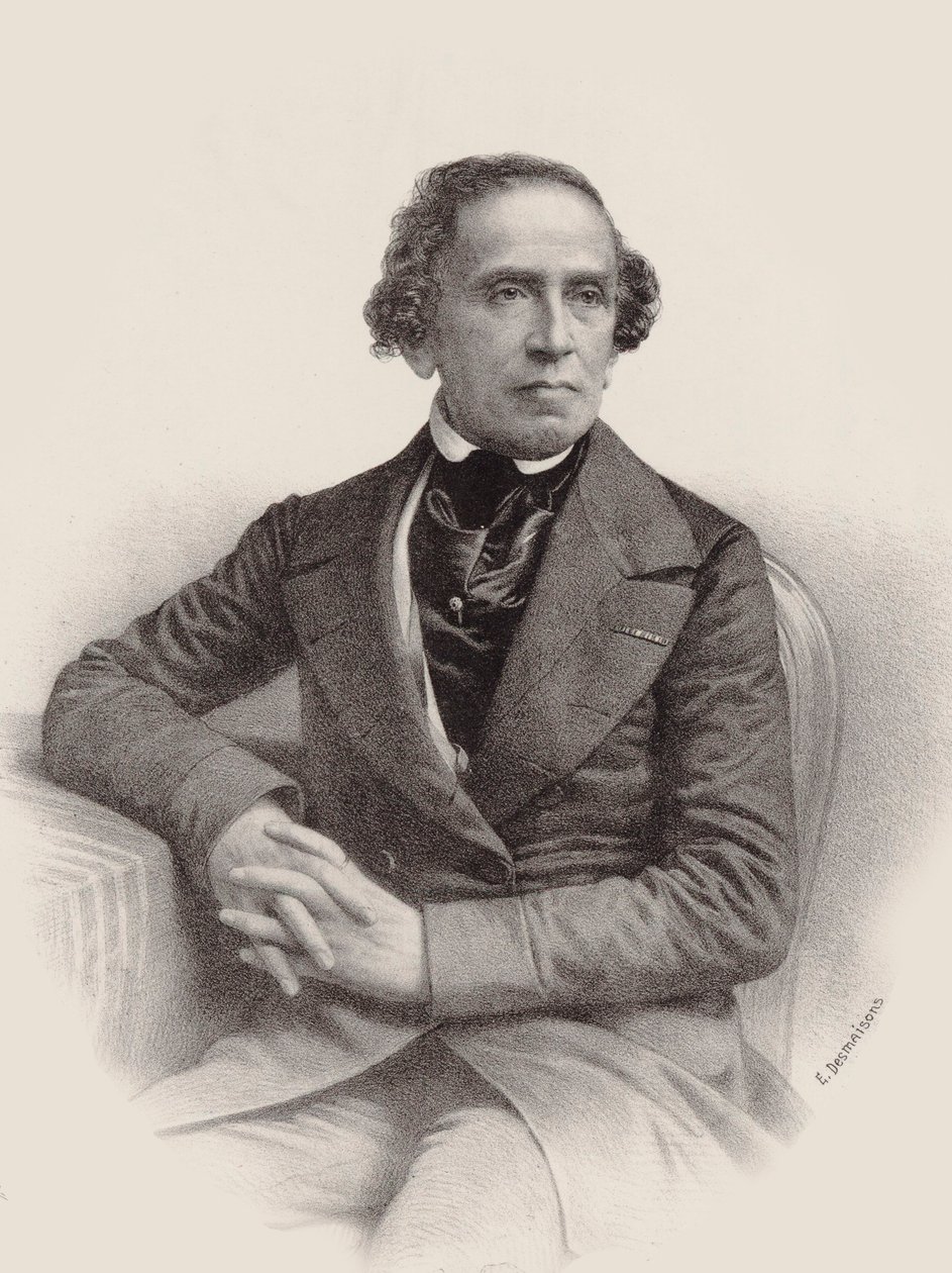 Portrett av komponisten Giacomo Meyerbeer 1791-1864, 1857. av Emile Desmaisons