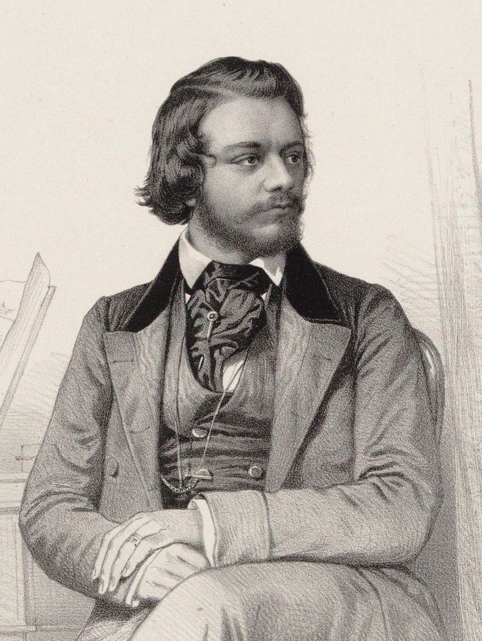 Portrett av pianisten og komponisten Theodor Leschetizky 1830-1915, ca 1860. av Emile Desmaisons