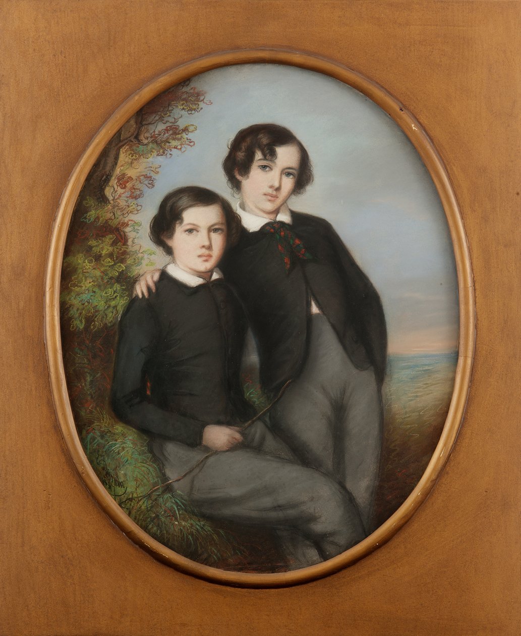 Portrett av J. McNeill Whistler og hans bror William (Dr. William Whistler) av Emile Francois Dessain