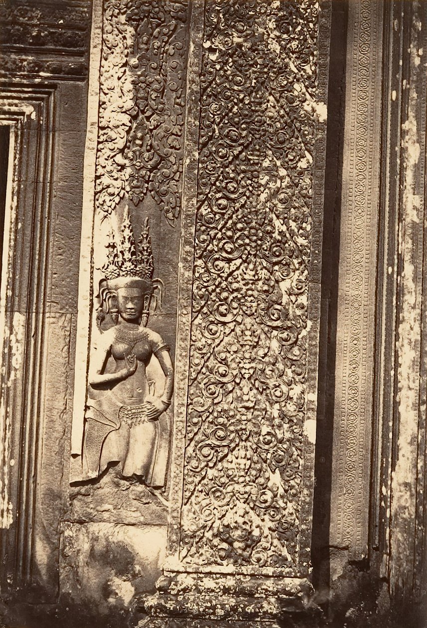 Dekorativ detalj av den store pagoden, 1866. av Emile Gsell