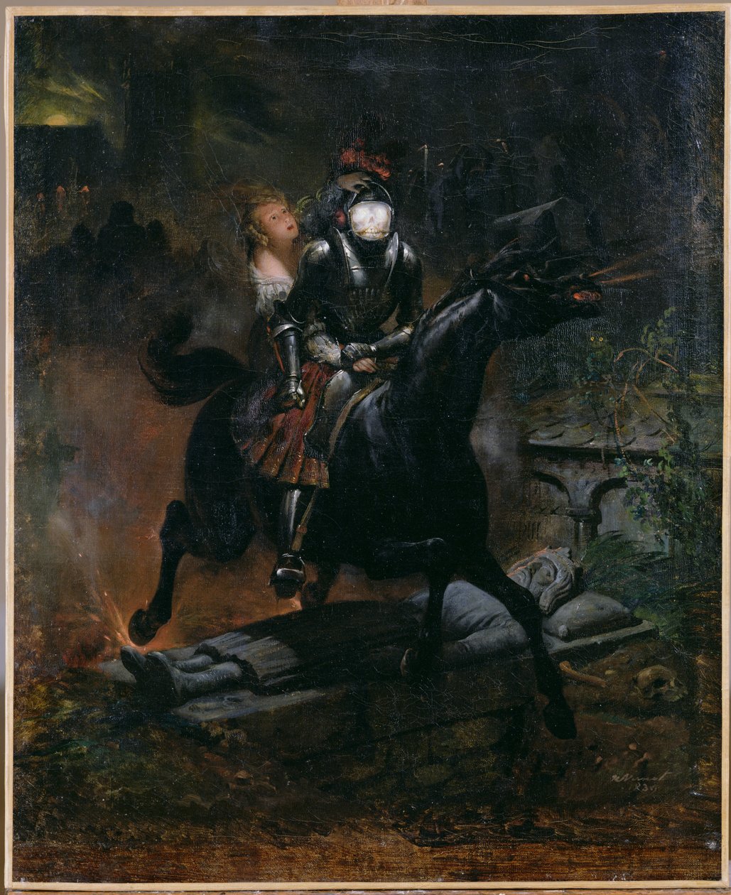 Ballade om Leonore, 1839 av Emile Jean Horace Vernet