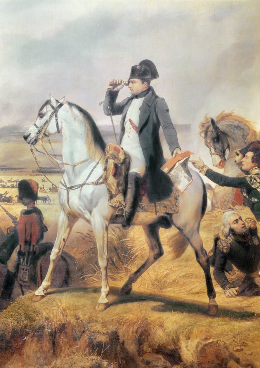 Detalj av Napoleon fra slaget ved Wagram, 6. juli 1809, 1836 av Emile Jean Horace Vernet
