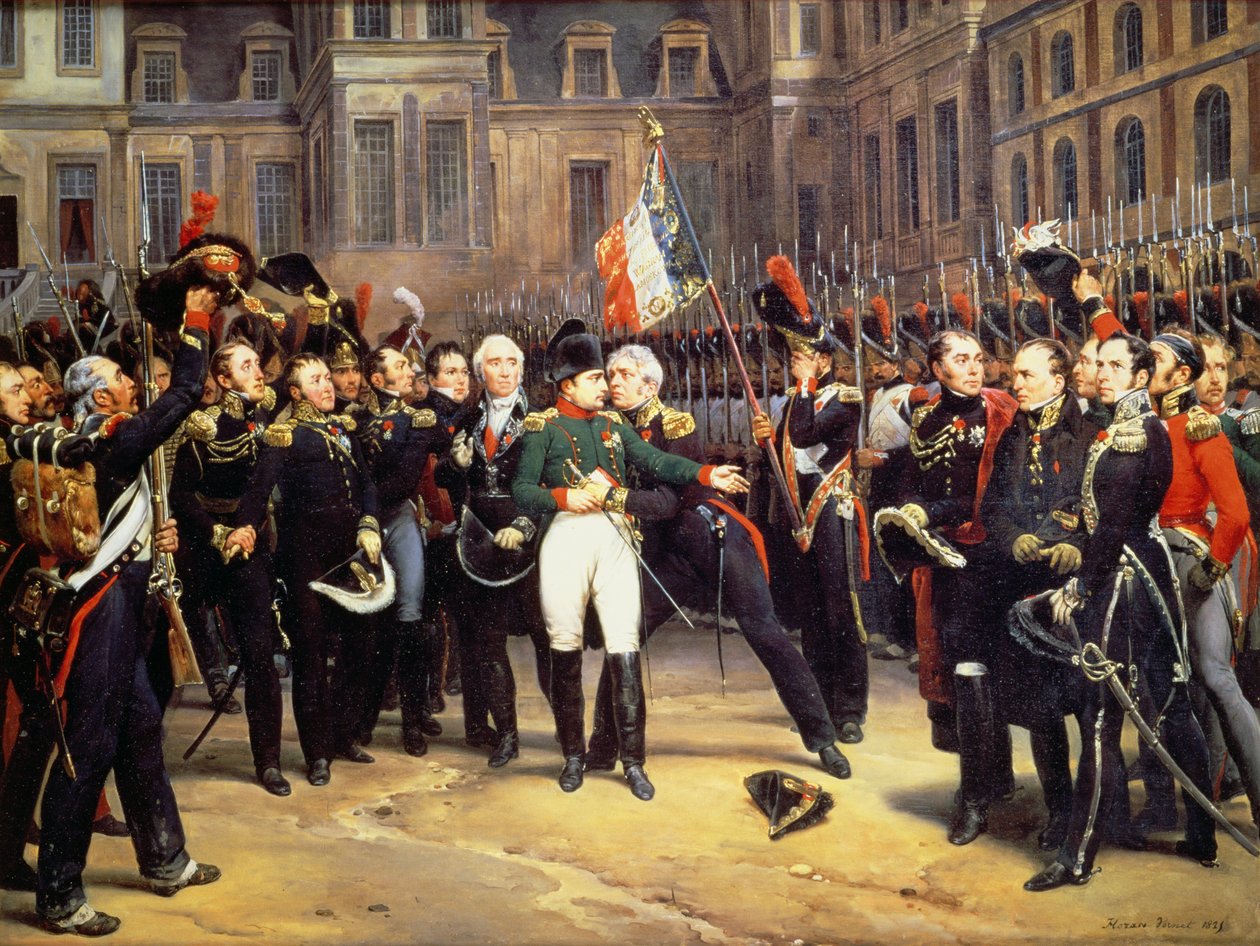 The Farewells of Fontainebleau, 20. april 1814 av Emile Jean Horace Vernet