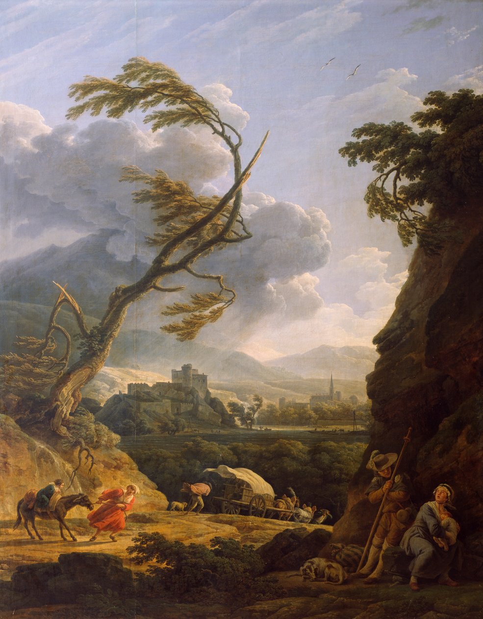 Noon on Earth, Gale av Emile-Jean-Horace Vernet (1789-1863) av Emile Jean Horace Vernet