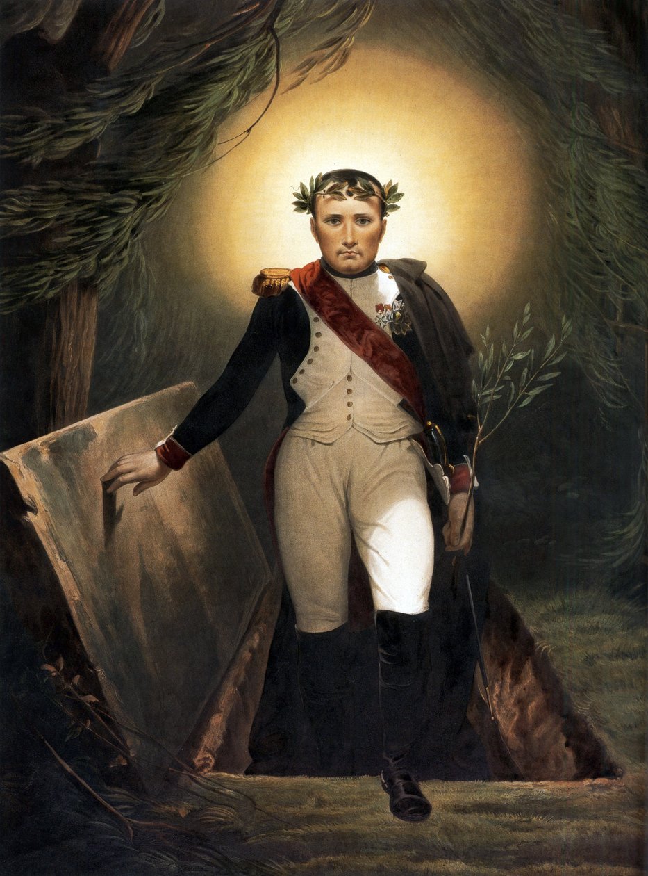 Napoleon forlater graven sin, ca. 1860 av Emile Jean Horace Vernet