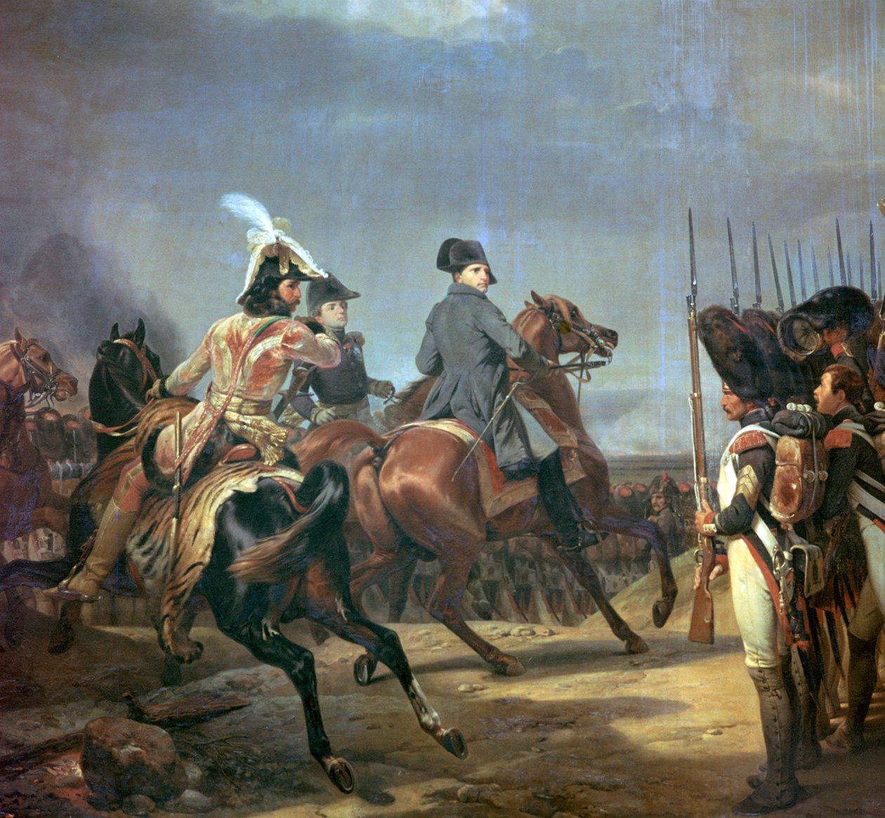 Maleri av Napoleon i slaget ved Jena, 1800-tallet. av Emile Jean Horace Vernet