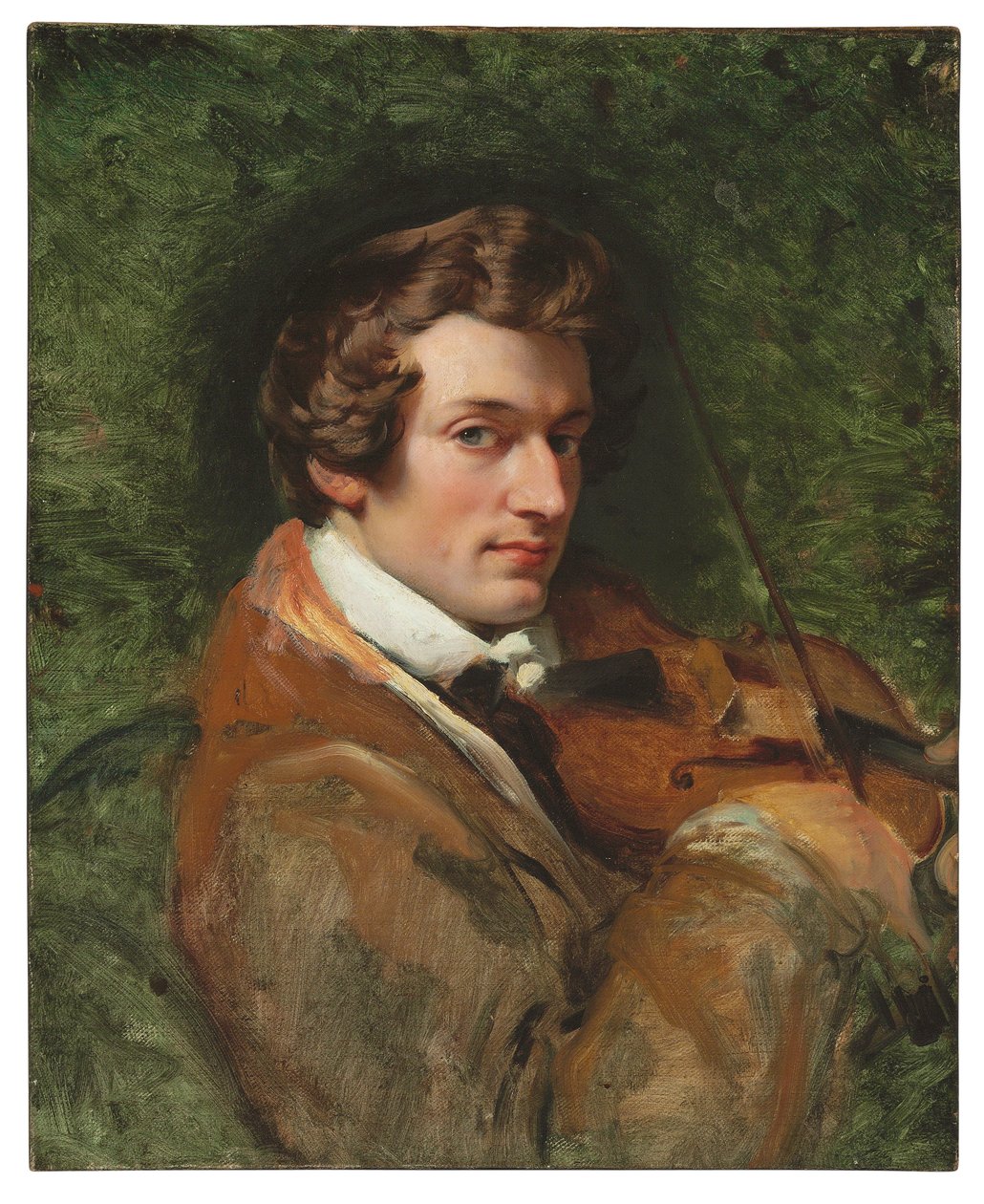 Portrett av Charles Auguste de Bériot av Emile Jean Horace Vernet