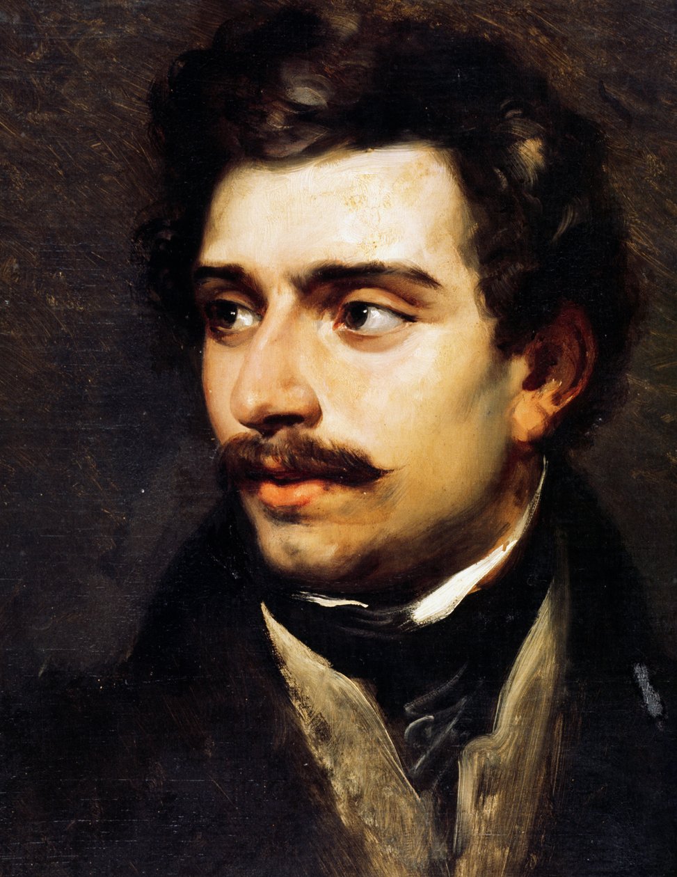 Portrett av Federico Ricci (Napoli av Emile Jean Horace Vernet