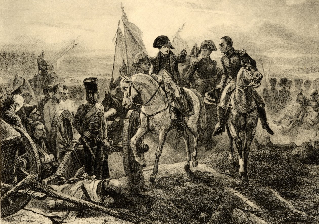 Slaget ved Friedland, 14. juni 1807 (litho) av Emile Jean Horace Vernet